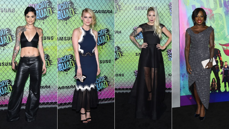 Illustration for article titled Glams & Nerds Mix On the Suicide Squad Premiere Red Carpet